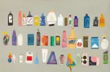 Chris Johanson and Jo Jackson, Peaceable Kingdom #15, 2007, mixed media on paper