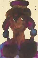 Untitled by Chris Ofili, 1999, watercolor and pencil on paper, offered Sep 2013