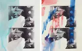 Nick Mauss, Two works: Untitled, 2010, mixed media and Xerox on paper