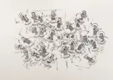 Gogi Totibadze, Internal War, 2013, ink on paper