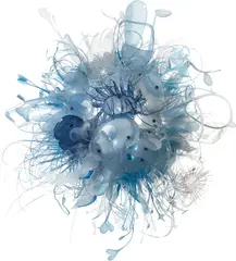 Aurora Robson, 52 Hertz, 2011, salvaged plastic debris, aluminum rivets, tinted polycrylic, mica powder