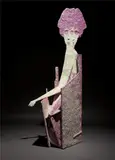 Ryan Johnson, Clara Bow (Flapper), 2008, synthetic clay, acrylic, paint, cheesecloth, plywood, steel, casting tape