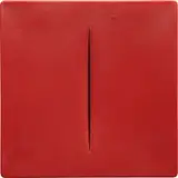 Concetto Spaziale (Red) by Lucio Fontana, 1968, vacuum-formed plastic object in red, with accompanying publication, sold Sep 2013