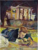 Keith Mayerson, The White House, the Rebel and the Chimp, 2005, oil on linen