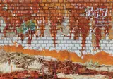Miranda Donovan, Cash, 2007, oil, spray paint, mortar compound, newspaper collage on board