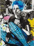 Zak Smith, V in the Corner with a Stuffed Rabbit, 2002, acrylic and ink on plastic coated paper