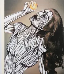 Amie Dicke, A Drop of Lemon, 2005, ink on magazine cutout on poster paper