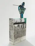 Matthew Monahan, Lover's Other, 2002-05, foam, wax, charcoal on paper, pigment, pins, wood and drywall