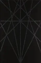 Marc Swanson, Black Mirror Geometric #1, 2007, enamel, glitter, glass