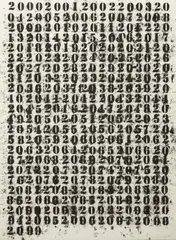 2000-2099 by Glenn Ligon, 2011, Epson UltraChrome K3ink on paper, sold Sep 2013