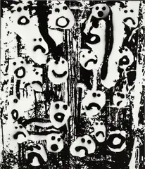 David Ratcliff, Faces, 2007, acrylic on canvas