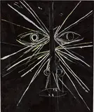 Mark Grotjahn, Untitled (Lines on Black), 2004, oil on linen