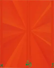 Mark Grotjahn, Untitled (Orange Butterfly Green M 2003 G), 2003, oil on linen