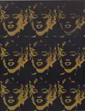 Andy Warhol, Nine Gold Marilyns (Reversal Series), 1980, silkscreen and acrylic on canvas