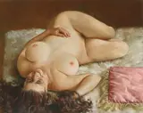 John Currin, Amanda, 2003, oil on canvas