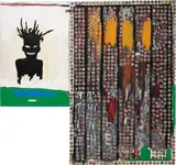 Jean-Michel Basquiat, Self-Portrait, 1985, acrylic, oil stick, crown cork and bottle caps on wood
