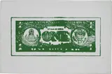 Andy Warhol, One Dollar Bill (Back), 1962, silkscreen ink on linen
