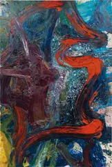 Kazuo Shiraga, Keishizoku, 1961, oil on canvas