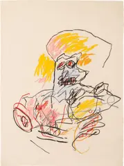 Untitled by Jean-Michel Basquiat, 1982, oil stick and crayon on paper, offered Nov 2013