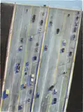 Wayne Thiebaud, Traffic Lanes, 1982, watercolor, pastel, pencil and black ink on paper