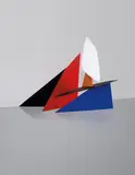 Multicolor stabile (Maquette) by Alexander Calder, 1962, polychromed metal sheet, sold Nov 2013