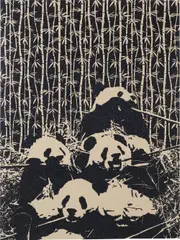 Rob Pruitt, Chinese Buffet, 2011, enamel paint and glitter on canvas