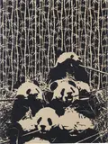 Rob Pruitt, Chinese Buffet, 2011, enamel paint and glitter on canvas