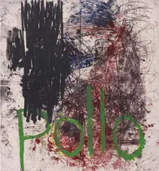 Oscar Murillo, Untitled, 2011, oilstick, spray paint, enamel and graphite on canvas