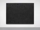 Rashid Johnson, Cosmic Slop (Phase Two), 2012, black soap, microcrystalline wax on board
