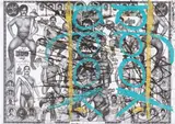 Oscar Murillo, Untitled, 2012, acrylic, oil stick, Xerox on paper
