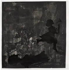 Kara Walker, Axed, 1995, paper collage and acrylic on wove paper