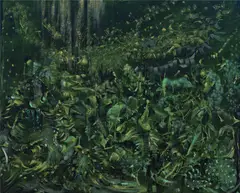 The Shadow by Ali Banisadr, 2011, oil on panel, sold Nov 2013