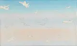 Cieli ad alta quota by Alighiero Boetti, 1988, pencil and aquarelle on paper laid on linen, sold Nov 2013