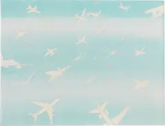 Aerei by Alighiero Boetti, 1978, pencil and aquarelle on paper laid on linen, sold Nov 2013