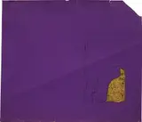 Andy Warhol, Seated Cat, circa 1956, gold leaf and ink on colored graphic art paper