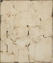 Conrad Marca-Relli, Figure, 1962, oil and canvas collage on canvas