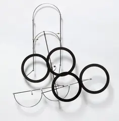 Pedro S. de Movellan, Carbon Circle Series #1, 2010, pultruded carbon fiber rod, carbon fiber laminate, aluminium brass