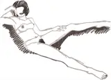Tom Wesselmann, Monica Sitting Back with Spread Legs (Grey), 1985-90, enamel on laser-cut steel