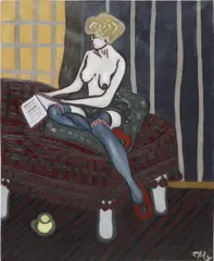 La Lecteur by William Copley, 1955, oil on linen, sold Nov 2013