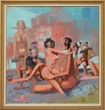Last Days of Enron by George Condo, 2004, oil on canvas, sold Nov 2013