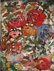 Ross Bleckner, Untitled, 2006, oil on paper on canvas