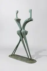 Itzik Benshalom, #187 (Tango), circa 1985, bronze with green patina