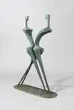 Itzik Benshalom, #187 (Tango), circa 1985, bronze with green patina