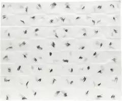 William Anastasi, Pocket Drawing, 2002, graphite on Chinese silk paper