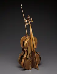 Arman, Violin, 1993, bronze with gold patina