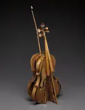 Arman, Violin, 1993, bronze with gold patina