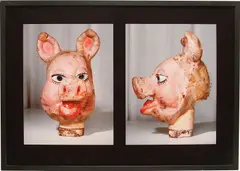 Masks, Front and Side View (Pig) by Paul McCarthy, 1998, cibachrome print, mounted on sintra, offered Nov 2013