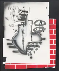 Aaron Curry, Untitled (Bricklayer), 2008, acrylic, gouache, collage