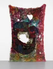 Anna Betbeze, Cenote, 2011, wool, RYA carpet, acid dyes, watercolor
