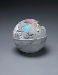 Untitled by Oscar Murillo, 2009, paper and mixed media on concrete, sold Nov 2013
